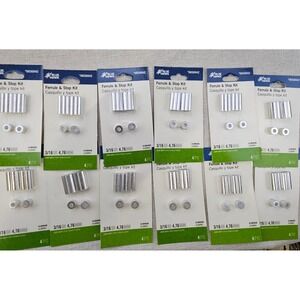 Blue Hawk Ferrule and Stop Kit 3/16 Inch Aluminum Light Duty 4 Pc - lot of 12